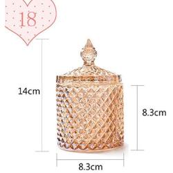 Yl Ly Retro Crystal Candy Jar With Lid Candy Jar Sugar Jar Cotton Brush Storage Glass Jar With Lid Variety 18