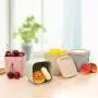 1 pc Wheat Straw Jar Moistureproof Sealed Plastic Food Storage Canister Container Box with Lid,As Shown2,Large