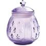 FUYU Retro Colored Relief Glass Sealed Sugar Jar Candy Box Food Storage Jar with Lid