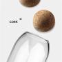 NNDQ Glass Jar with Airtight Seal Wood Lid Ball, 1200 ml Food Storage Canister, Kitchen Food, Grain, Storage Tank, Tea can, Set of 2
