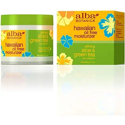 Alba Botanica Hawaiian Oil-Free Moisturizer, Aloe & Green Tea, 3 Fl Oz Alba Botanica Hawaiian Oil-Free Moisturizer, Aloe & Green Tea, 3 Fl Oz