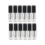 12Pcs 1.2ml Mini Empty Refillable Clear Plastic Lip Gloss Tubes Cosmetic Makeup Sample Packing Storage Container Vial Pot(Black)