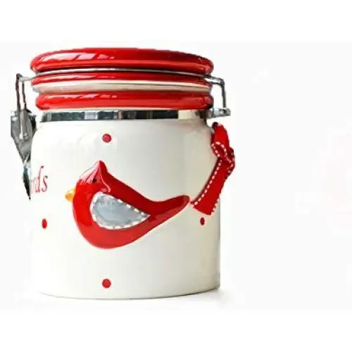 Pot à sucre créatif États-Unis flottant sur étagère, pot en céramique, motif oiseau, idéal pour confiture, fruits secs, sucre. (Taille : S) Pot à sucre créatif États-Unis flottant sur étagère, pot en céramique, motif oiseau, idéal pour confiture, fruits secs, sucre. (Taille : S)