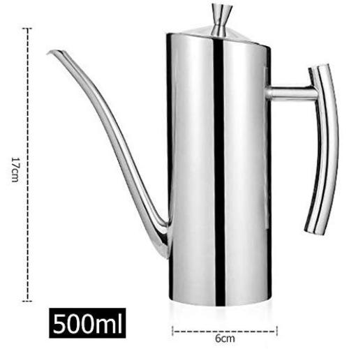 Gravy Boats - Stainless Steel Olive Oil Vinegar Pot Dispenser Squeeze Sauce Jar Seasoning Condiment Storage Bottle - White Insulated Gravy Saucer Metal Stainless Boats Disposable Ladle Warme