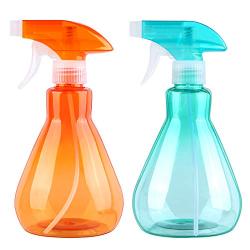 URATOT 2 Pieces Mist Spray Bottles Empty Plastic Bottles Trigger Sprayer for Cleaning, Gardening, Feeding, 500ml