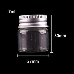 | Storage Bottles & Jars | Wholesale 7ml 12ml 20ml 25ml Transparent Glass Spice Bottles Jars Vials Terrarium with Silver Screw Cap Lid Wedding Crafts 50pcs | by HUDITOOLS | 1 PCs