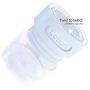 Travel Bottles Silicone Containers Set, Purple/Pink/Green/Orange, 3 oz, Set of 4