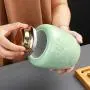Mini Food Storage Jar Tea Storage Containers Tea Tins, Ceramics Tea Canister Traditional Tea Caddy, Portable Sealed Storage Tank Can Store Tea/Honey/Seed/Coffee (Sky Blue) Mini Food Storage Jar Tea Storage Containers Tea Tins, Ceramics Tea Canister Traditional Tea Caddy, Portable Sealed Storage Tank Can Store Tea/Honey/Seed/Coffee (Sky Blue)