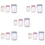 15 Pieces Jar Zipper Bags ORNOOU Food Storage Snack Sandwich Ziplock Bags Reusable Airtight Seal Bag