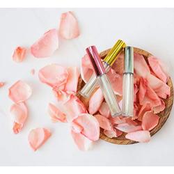 Refill Empty Lip Gloss Tubes, Reusable Lip Gloss Container with Golden,Silver and Pink Wand Caps 5ml/0.17oz 6 PCS