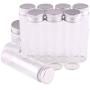 24pcs 50ml Size 30100mm Transparent Glass Perfume Spice Bottles Tiny Jars Vials With Silver Screw Cap DIY Craft