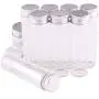 24 Stück 50 ml Glasflaschen Tiny Jars Vials mit Silberdeckel für DIY Basteln