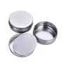 Aluminium Tins, 2 Oz, Runden Behälter, Metallkisten, mit Schraubverschlüssen, für Kosmetik, Auffüllbar, Packung mit 18 (Silber)