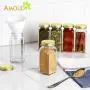 12 Klare Glasbehälter, 4oz mit Gold Metallverschlüssen und Shaker-Kappen, leere Organizer-Set, Dekoratives & Modernes Set – Gewürze, Würze, Lebensmittel, Basteln, Geschenke