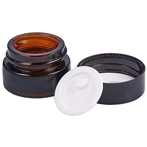 BENECREAT 10 Pack 5g Round Amber Glass Cream Jars Cosmetic Glass Jars with Leak-Proof Gasket for Lotion, Cream and Other Beauty Product BENECREAT 10 Pack 5g Round Amber Glass Cream Jars Cosmetic Glass Jars with Leak-Proof Gasket for Lotion, Cream and Other Beauty Product