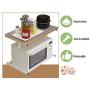Cloudro Kitchen Storage Rack Shelf,2 Tiers Utility Microwave Oven Stand Storage Cart Seasoning Jar Rack Kitchen Storage Shelf for Smaller Appliances (Brown)