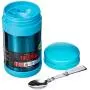 Thermos Edelstahl 350 ml Vakuumisolierter Lebensmittelbehälter mit Faltlöffel, Blau