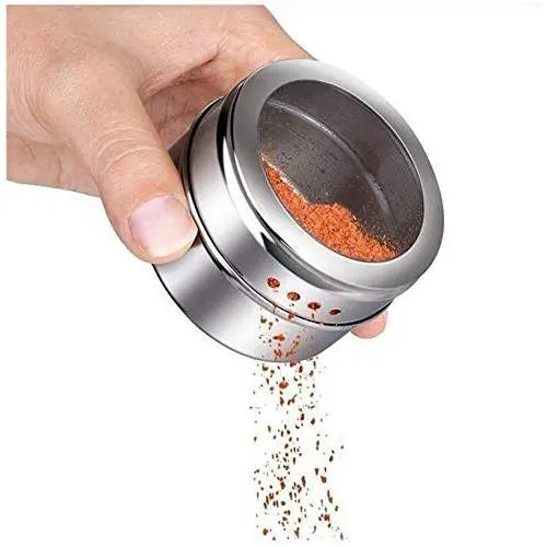 Boîtes décoratives DSWSSH pour bijoux, support magnétique pour épices en acier inoxydable, pot pour herbes, boîte pour rangement de cookware, compartiment visible pour épices, burette. Boîtes décoratives DSWSSH pour bijoux, support magnétique pour épices en acier inoxydable, pot pour herbes, boîte pour rangement de cookware, compartiment visible pour épices, burette.