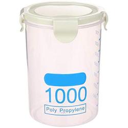 OUYAWEI Kitchen Grain Storage Tank Box Transparent Sealed Plastic Jar Food Storage Container Green 1000ml