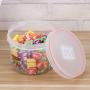 Hemoton 700ML Plastic Sealed Storage Canister Clear Moistureproof Cans Food Storage Containers for Snacks Spice Grain Cereals