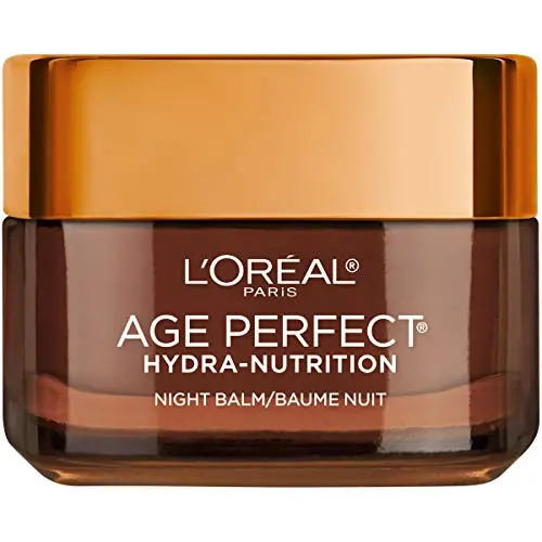 Skincare Age Perfect Hydra Nutrition Ultra Nourishing Honey Night Balm Face Moisturizer to Comfort and Improve Resilience on Dry Skin, Manuka Honey and Nurturing Oils, Paraben Free, 1.7 oz.