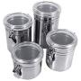Kitchen Canisters - Stainless Steel Home Canisters Coffee Sugar Tea Jars Storage Bottles Sealed Jar Container Box - Dark Kitchen Cream Turquoise French Oggi Gray Woman Flour Pink Tight G
