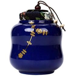 Ceramic Tea Storage Container Kitchen Storage Canister Jar for Candy Coffee - 8.5 x 11.5 cm/3.3 x 4.5 inches - 40