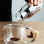 Transparent Glass Jar Cup Seasoning Canister with Cork Stopper,Cookie Candy Spice Tea Cereal Storage Cans (300ML(3pc))
