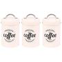 re2chiOngs Food Storage Jar, Tea Coffee Sugar Storage Canister Kitchen Spice Jar Candy Pot with Lid Snap-Fit (3Pcs/Set)