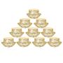 100Pcs Yellow Refillable Empty DIY Cosmetic Pot Jars Case Diamond-shape Sample Bottles Vials Container for Eye Shadow Nails Powder Jewelry Makeup Cream Lotion Storage Travel Small Jar (3G)