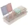 Gewürzsäulen Set Spice Jars Behälter Gewürzbehälter aus Stroh mit Löffel, 4-Fächers Spice Box Organizer zur Aufbewahrung von Gewürzen und Soßen