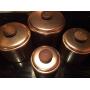 Vintage Mid Century 1950s Mirro Rose Copper Aluminum Canisters - Set of 4