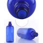 3PCS 500ml/17oz Blue Empty Plastic Press Pump Bottles Dispenser Refillable Shampoo Container Storage Pot Jar Vilas Holder with Random Pump for Shower Gel Lotion Toiletries