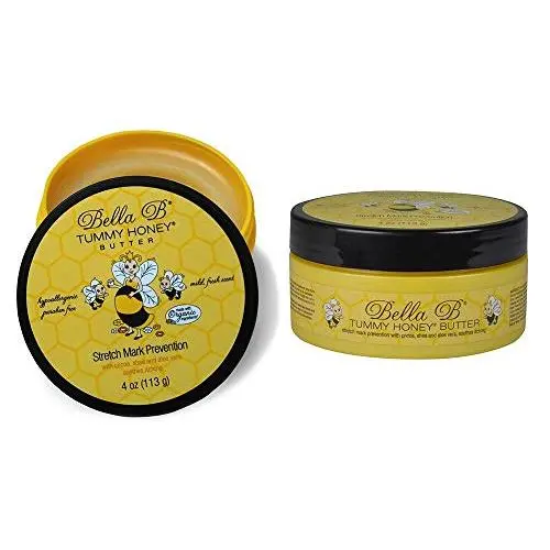 Bella B Tummy Honey Butter 2er Pack – Tummy Butter zur Vorbeugung von Stretchmarks – Schwangerschaftscreme gegen Stretchmarks – Stretch Marks Creme für Schwangerschaft – Bella B Bodycare – Bella B Tummy Honey Cream
