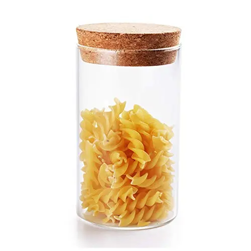 1Pcs 300ml/10oz Empty Clear Glass Heat-resistant Airtight Canister with Cork Multipurpose Tea-leaf Candy Coffee Beans Storage Jar Can Pot Tin Bottle Container Crock for Food Storage 1Pcs 300ml/10oz Empty Clear Glass Heat-resistant Airtight Canister with Cork Multipurpose Tea-leaf Candy Coffee Beans Storage Jar Can Pot Tin Bottle Container Crock for Food Storage