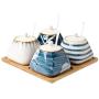 Kitchen Spice Jar Storage, Creative Spoon Dispenser Jar Set, Lid Spice Storage Tank,D