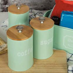 ekqw015l Airtight Food Storage Canister | Food Storage Container with Lids | 3Pcs/Set Kitchen Spice Jar Tea Canister Coffee Sugar Food Storage Pot with Lid | Kitchen utensil- BPA Free