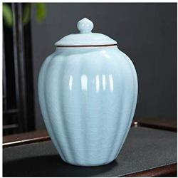 Funeral Urn Cremation Urns For A Small Amount Of Human Ashes Portable Storage Tank Delicate And Compact Solid Color (Color : Blue)