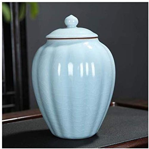 Funeral Urn Cremation Urns For A Small Amount Of Human Ashes Portable Storage Tank Delicate And Compact Solid Color (Color : Blue)