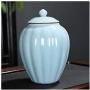 Funeral Urn Cremation Urns For A Small Amount Of Human Ashes Portable Storage Tank Delicate And Compact Solid Color (Color : Blue)