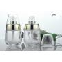 2PCS 30ml 1oz Empty Refillable Glass Container Makeup Cosmetic Face Cream Lotion Pump Bottles Jars Pots