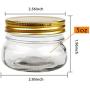 Encheng 5 oz Wide Mouth Mason Jars,Clear Glass Jars with Lids(Golden),Small Spice Jars for Herb,Jelly,Jams,Wedding Favors,Shower Favors,Baby Foods,Mini Canning Jars for Kitchen Storage 40 Pack …