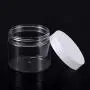 Slime Jars With Lids - Empty 12 Pack Clear Plastic Slime Storage Favor Jars Wide-Mouth Plastic Containers with Lids for Beauty Products, DIY Slime Making or Others (7 Ounce, White)