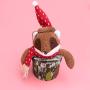 Amosfun Christmas Candy Jar Sugar Container Food Storage Bottle Squirrel Candy Jar for Christmas Ornament Holiday Party Xmas Gift