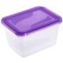 keeeper Food Box Fredo Fresh 2L Rectangle 2 Pieces, Polypropylene, Purple, 20.5 x 15.5 x 10.5 cm
