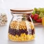 YXTHON Spice Jar Storage jar Glass Storage Tank Sealed can Tea Snacks, Dried Fruit, Kitchen Storage Bottles Coffee Sealed can with Shelf Tea Dried Fruit Flower Tea Coffee Storage Tank Flavored Food