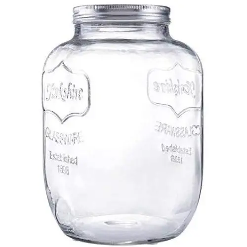 Diamond Star Glass Jar 2 Gallons Candy Jars Cookie Storage Containers with Brushed Tin Lid Diamond Star Glass Jar 2 Gallons Candy Jars Cookie Storage Containers with Brushed Tin Lid