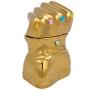 Marvel Avengers Infinity Gauntlet Cookie Jar - Gold with Infinity Stone Accents - Ceramic - 9 In Tall