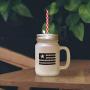 Soft Pink We Pledge Allegiance To The Flag Frosted Glass Mason Jar With Straw