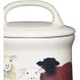 Kitchen Craft Apple Farm Hand-Finished Sally Sheep Ceramic Airtight Storage Jar, 10.5 x 17.5 cm (4" x 7") - Cream/Green, 10.5 x 10.5 x 17.5 cm, Multi-Colour